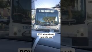 Bus Almost Hit Our Car😭⬆️ #drivingfails #funnyshorts #comedy