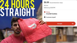 Doordashing For 24 Hours Straight  Pt 2. (+ Merch Drop)