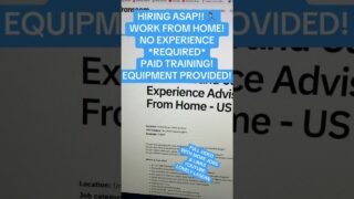 HIRING ASAP! PAID TRAINING & EQUIPMENT! #shorts #wfh #remotejobs  #workfromhomejobs2025